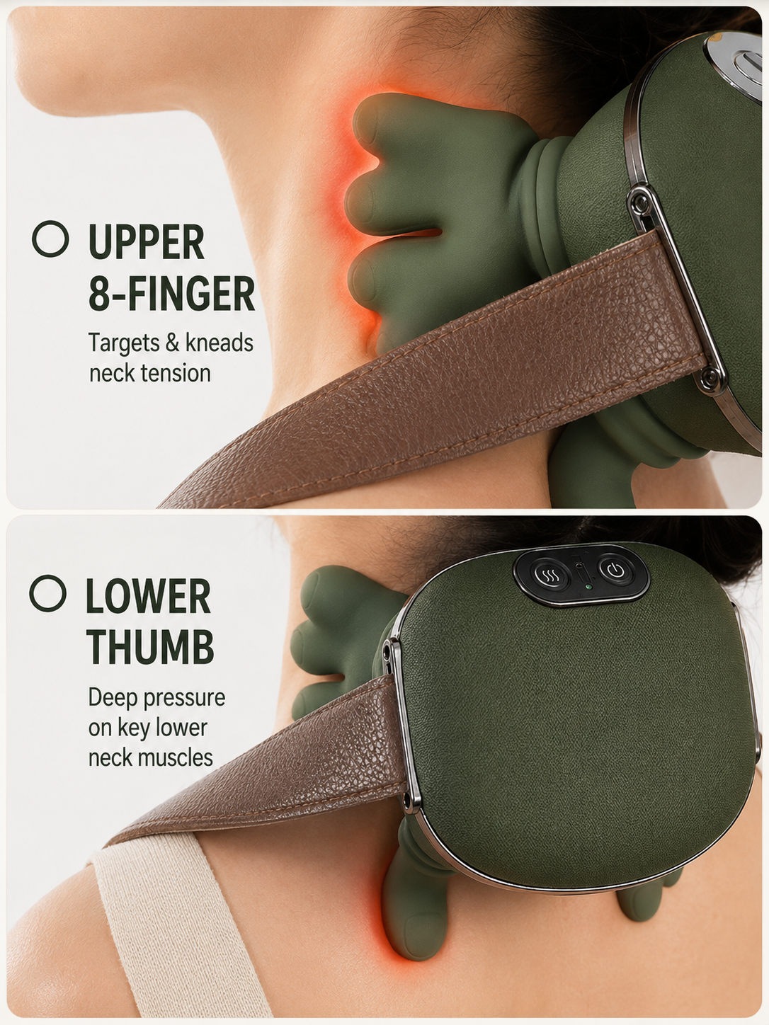TEVARA™ Deep Kneading Massager With Heat | Neck, Back & Muscle Relief