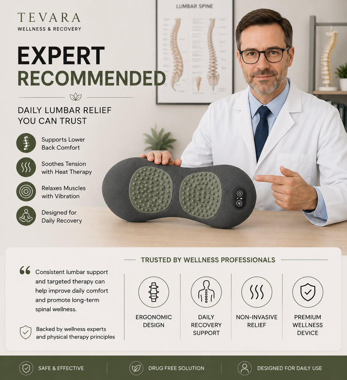 TEVARA Family Wellness Bundle – 3x Lumbar Heat Massager