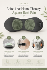 TEVARA™ Lumbar Recovery Pillow | Heated Back Massager & Lower Back Support